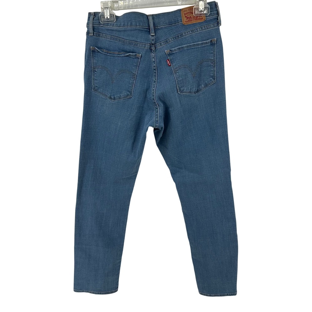 Levi Strauss & Co Classic Straight Leg Jeans Women's 8 Blue Medium Wash Stretch - Picture 14 of 15